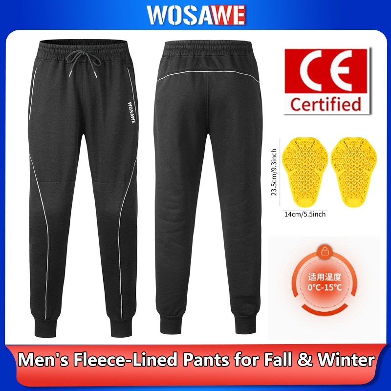 Cycling Gear For Winter - WOSAWE Winter Motorcycle Pants Men Thermal