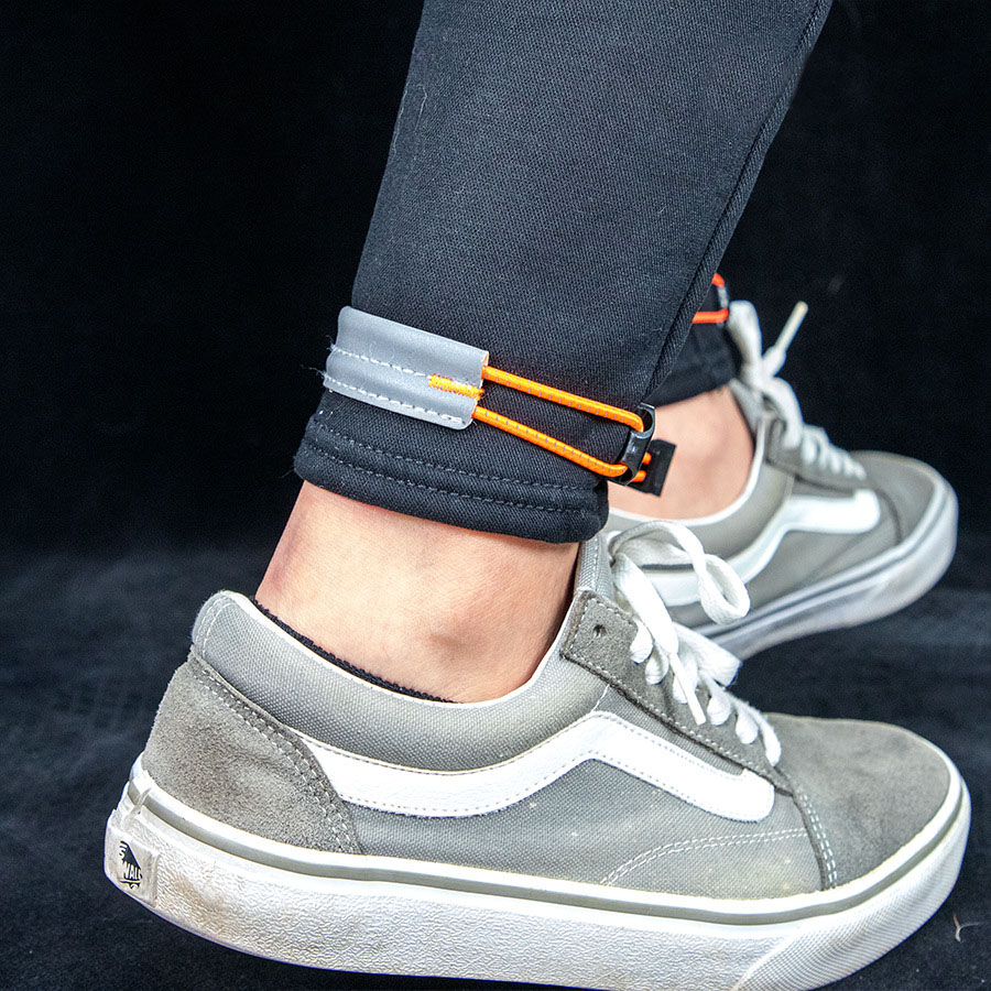 Cycling Gear Pants - Elastic Reflective Cycling Leg Strap Adjustable