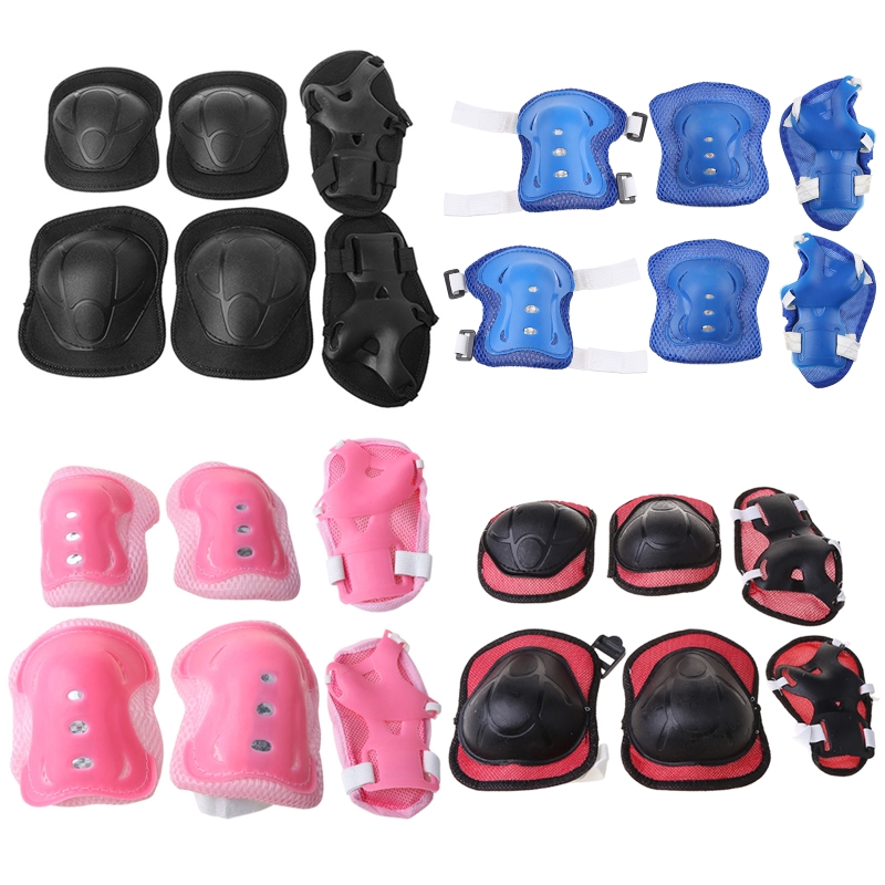 Cycling Gear For Kids - 6Pcs Kids Protective Gear Set Knee