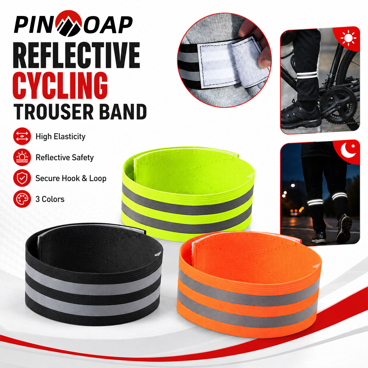 Cycling Gear Pants - PINMOAP 1/2PCS Bicycle Pants Leg Strap
