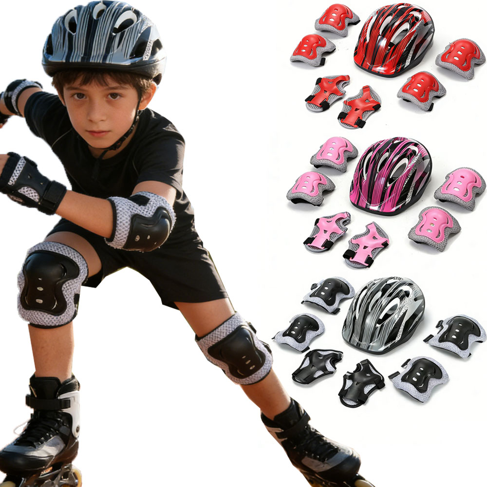 Cycling Gear For Kids - Bicycle Sport Protective Gear Set Adjustable