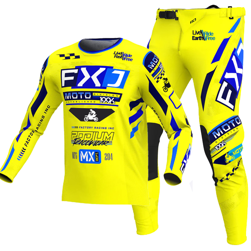 NEW FXJ yellow enduro motocros - огляд і ціна Cycling Gear Pants