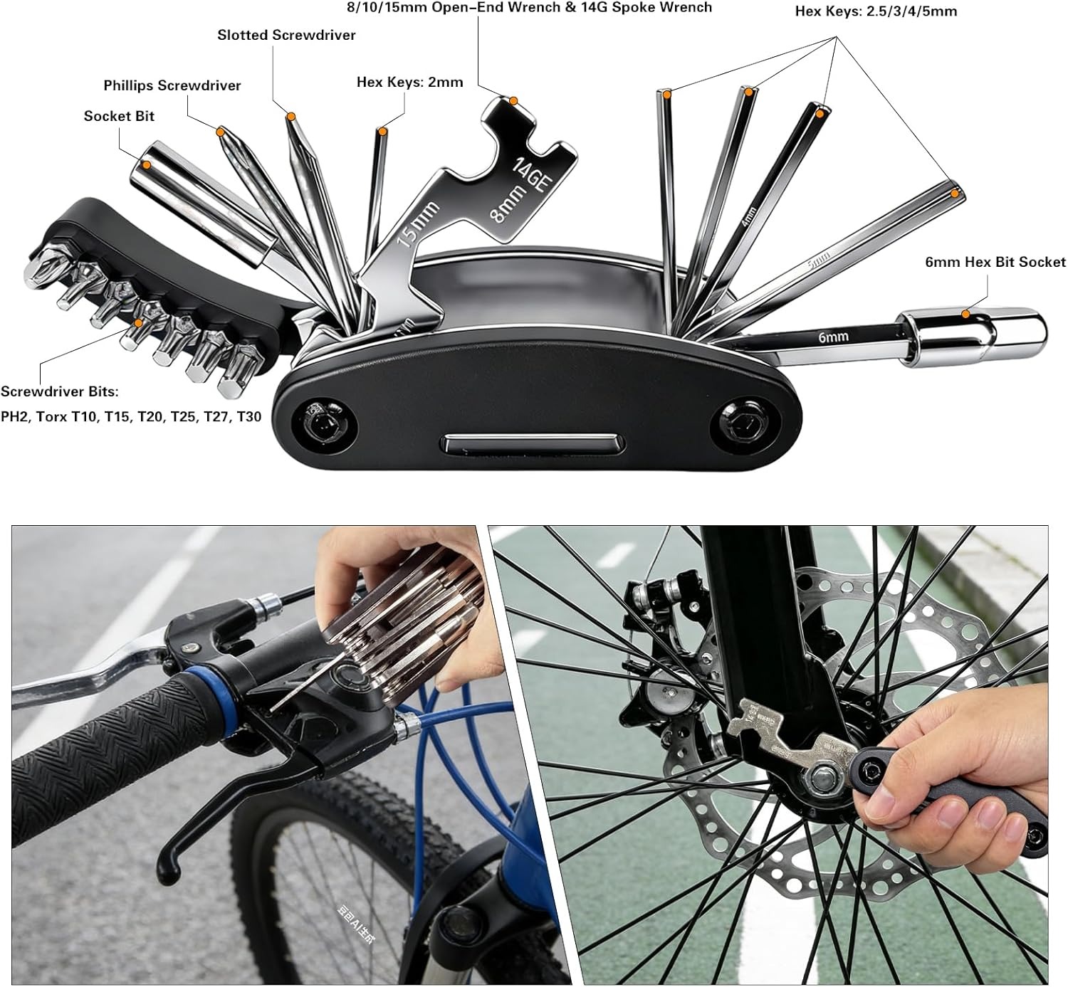 Foldable Multi-Tool Bike Repai - огляд і ціна Cycling Gear Kit
