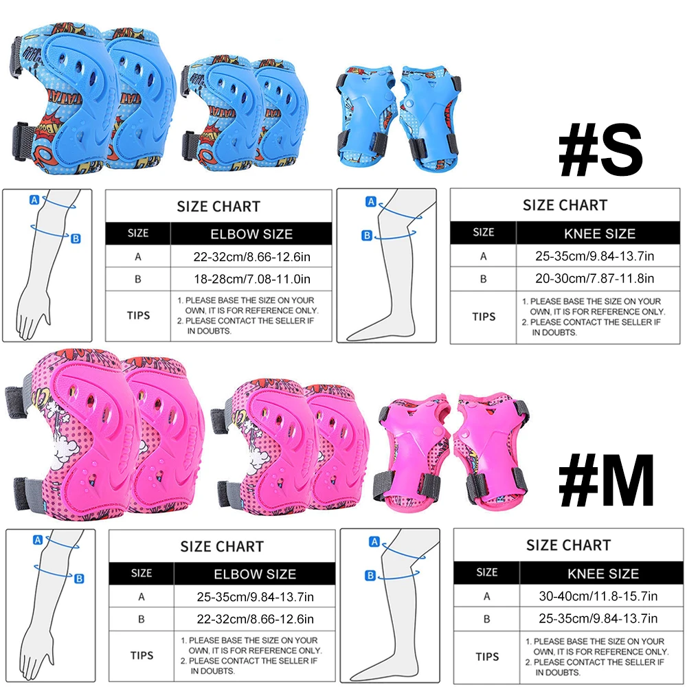 6Pcs Kids 3-12 Years Knee Elbo - огляд і ціна Cycling Gear For Kids